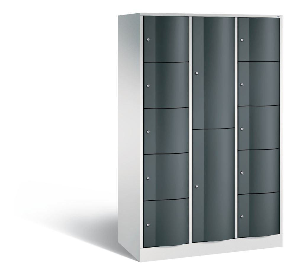 C+P Schließfachschrank Resisto 12 Fächer 1950 x 1148 x 540 mm lichtgrau anthrazit Produktbild C+P Schließfachschrank Resisto 12 Fächer 1950 x 1148 x 540 mm lichtgrau anthrazit