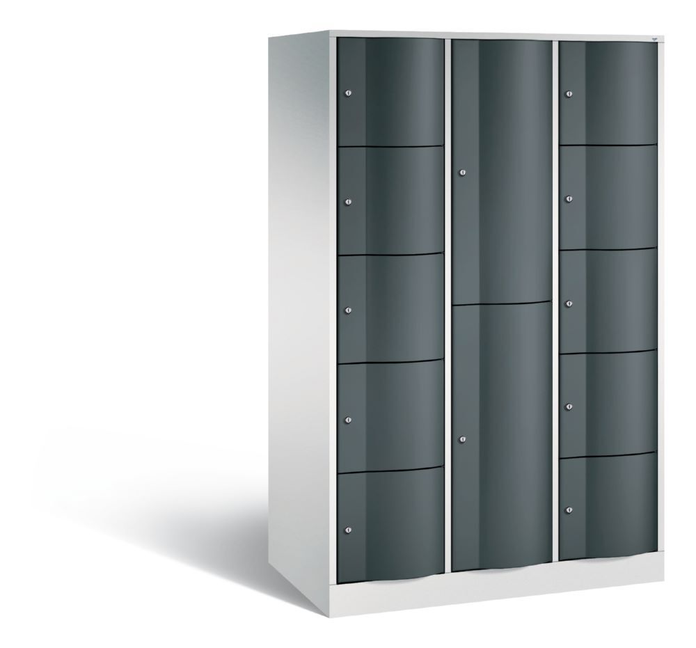 C+P Schließfachschrank Resisto 12 Fächer 1950 x 1148 x 640 mm lichtgrau anthrazit Produktbild C+P Schließfachschrank Resisto 12 Fächer 1950 x 1148 x 640 mm lichtgrau anthrazit