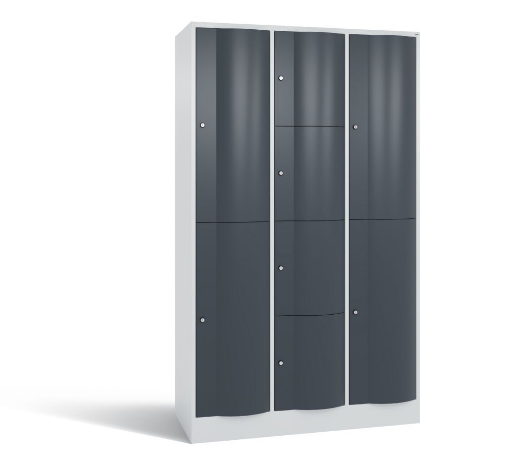 C+P Schließfachschrank Resisto 8 Fächer 1950 x 1148 x 540 mm lichtgrau anthrazit Produktbild C+P Schließfachschrank Resisto 8 Fächer 1950 x 1148 x 540 mm lichtgrau anthrazit