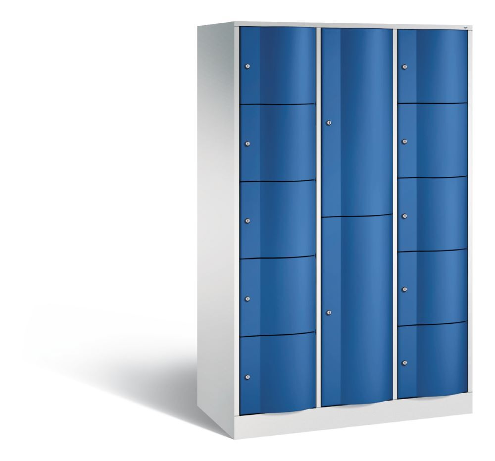 C+P Schließfachschrank Resisto 12 Fächer 1950 x 1148 x 540 mm lichtgrau enzianblau Produktbild C+P Schließfachschrank Resisto 12 Fächer 1950 x 1148 x 540 mm lichtgrau enzianblau