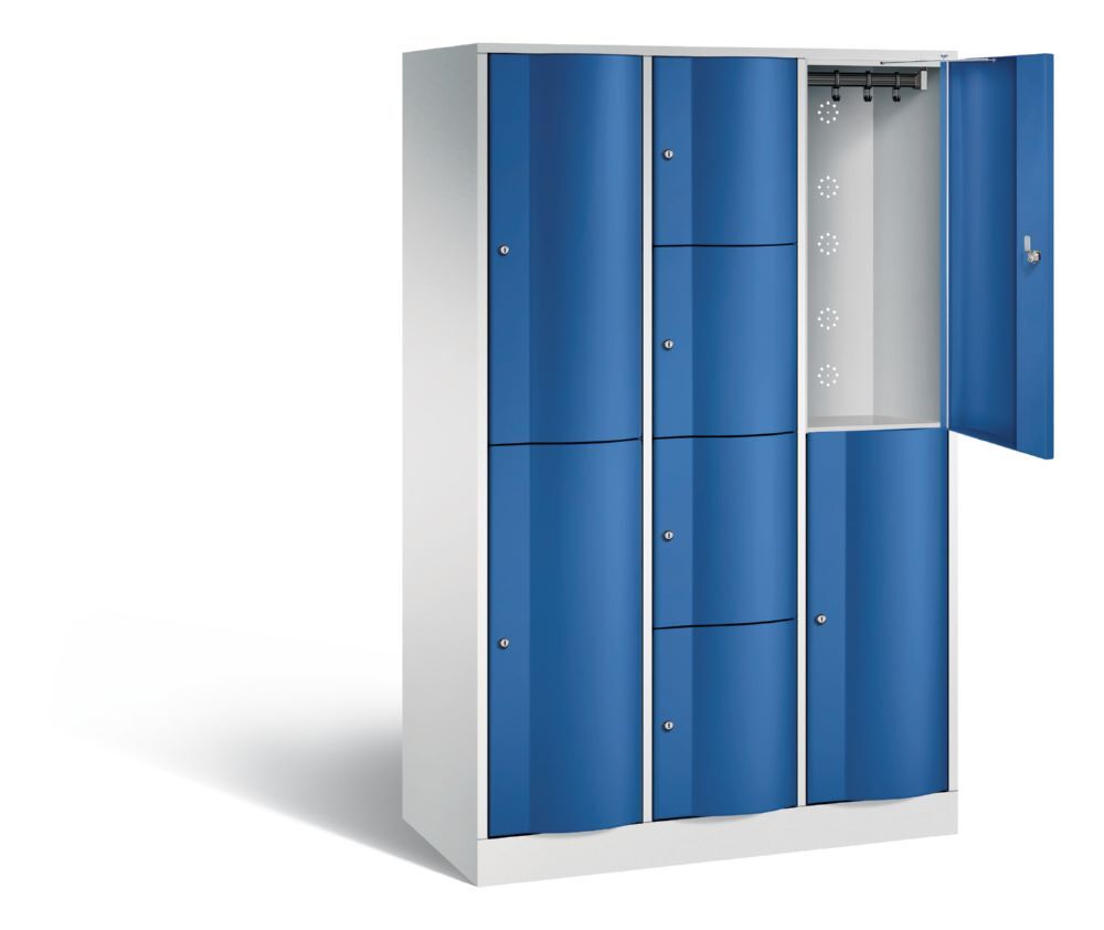 C+P Schließfachschrank Resisto 8 Fächer 1950 x 1148 x 540 mm lichtgrau enzianblau Produktbild C+P Schließfachschrank Resisto 8 Fächer 1950 x 1148 x 540 mm lichtgrau enzianblau bild 2