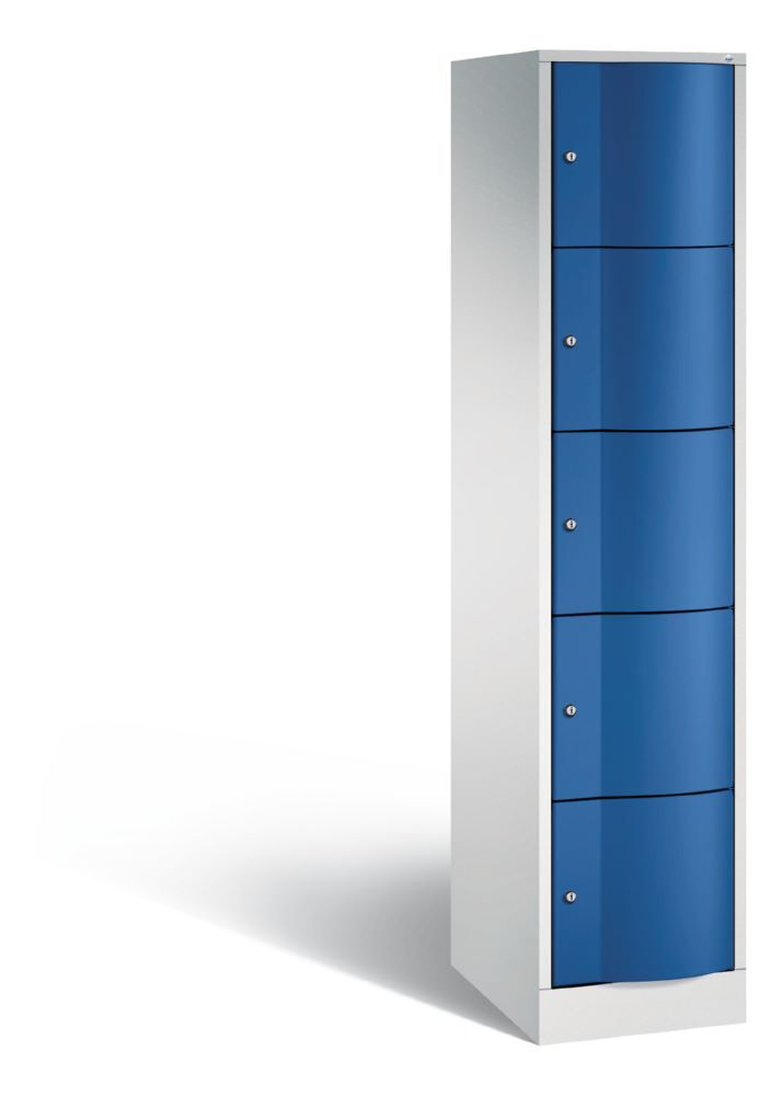 C+P Schließfachschrank Resisto aus Stahl 5 Fächer in enzianblau 396 x 540 x 1950 mm Produktbild C+P Schließfachschrank Resisto aus Stahl 5 Fächer in enzianblau 396 x 540 x 1950 mm