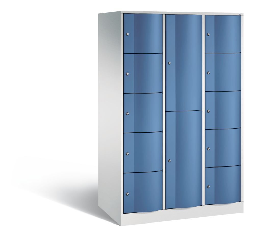 C+P Schließfachschrank Resisto 12 Fächer 1950 x 1148 x 640 mm lichtgrau fernblau Produktbild C+P Schließfachschrank Resisto 12 Fächer 1950 x 1148 x 640 mm lichtgrau fernblau