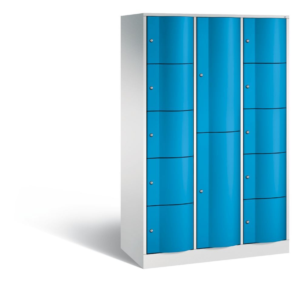 C+P Schließfachschrank Resisto 12 Fächer 1950 x 1148 x 540 mm lichtgrau lichtblau Produktbild C+P Schließfachschrank Resisto 12 Fächer 1950 x 1148 x 540 mm lichtgrau lichtblau