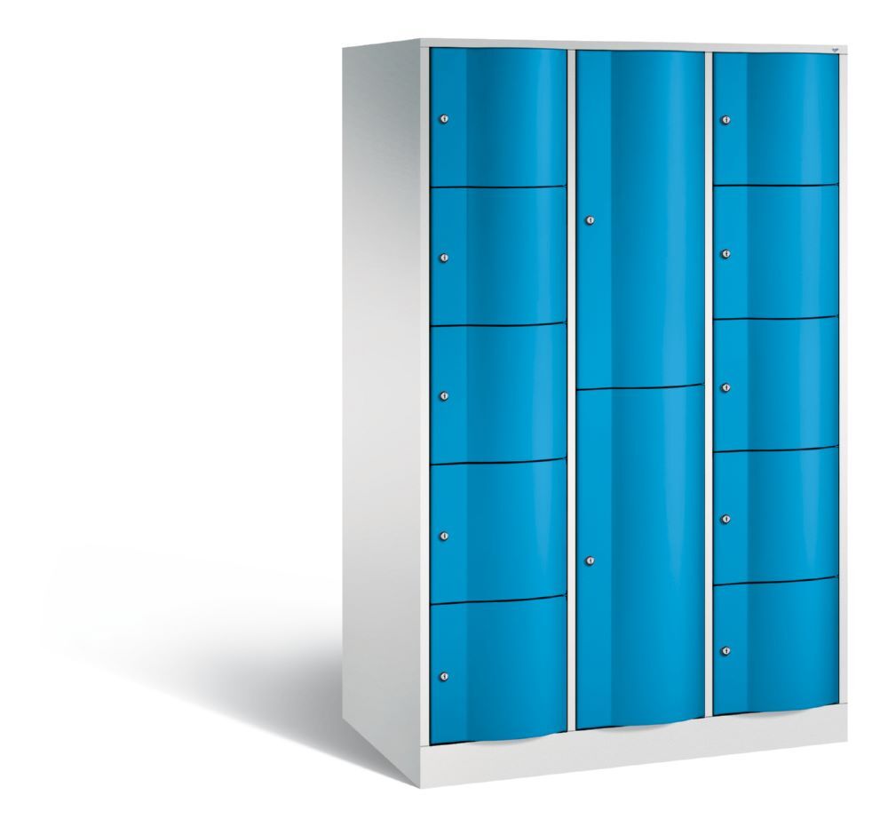 C+P Schließfachschrank Resisto 12 Fächer 1950 x 1148 x 640 mm lichtgrau lichtblau Produktbild C+P Schließfachschrank Resisto 12 Fächer 1950 x 1148 x 640 mm lichtgrau lichtblau