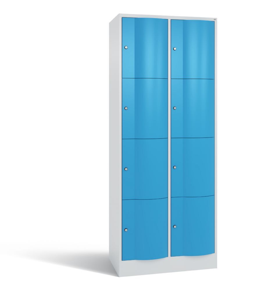 C+P Schließfachschrank Resisto 8 Fächer 1950 x 772 x 540 mm lichtgrau lichtblau Produktbild C+P Schließfachschrank Resisto 8 Fächer 1950 x 772 x 540 mm lichtgrau lichtblau