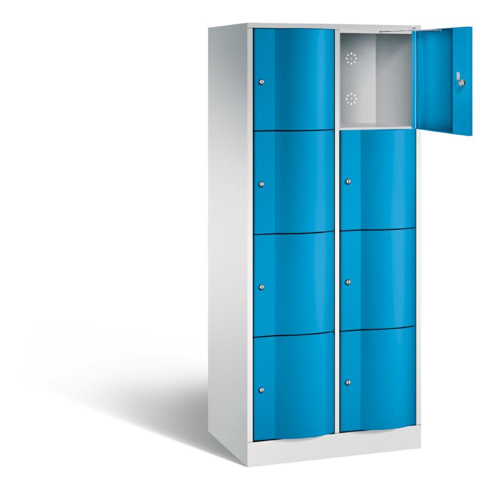 C+P Schließfachschrank Resisto 8 Fächer 1950 x 772 x 540 mm lichtgrau lichtblau Produktbild C+P Schließfachschrank Resisto 8 Fächer 1950 x 772 x 540 mm lichtgrau lichtblau bild 2