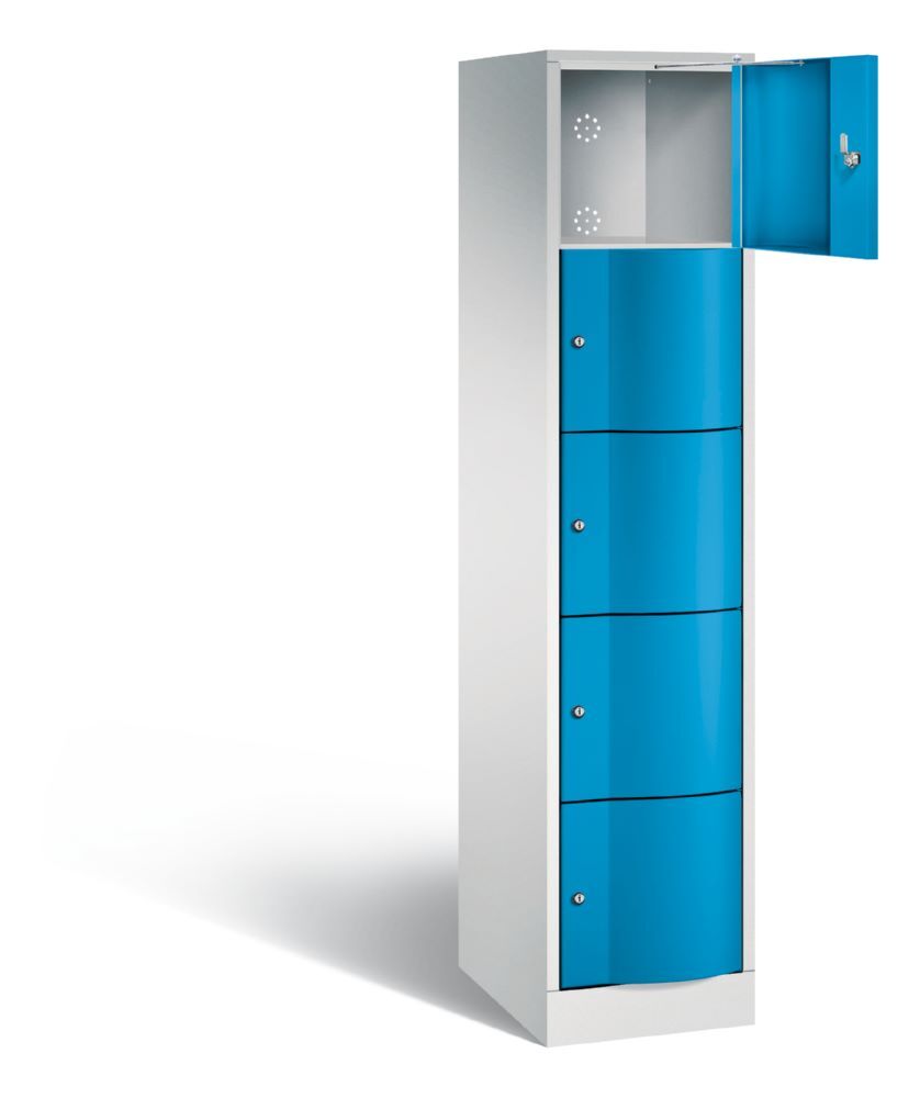 C+P Schließfachschrank Resisto aus Stahl 5 Fächer lichtblau 396 x 540 x 1950 mm Produktbild C+P Schließfachschrank Resisto aus Stahl 5 Fächer lichtblau 396 x 540 x 1950 mm bild 2