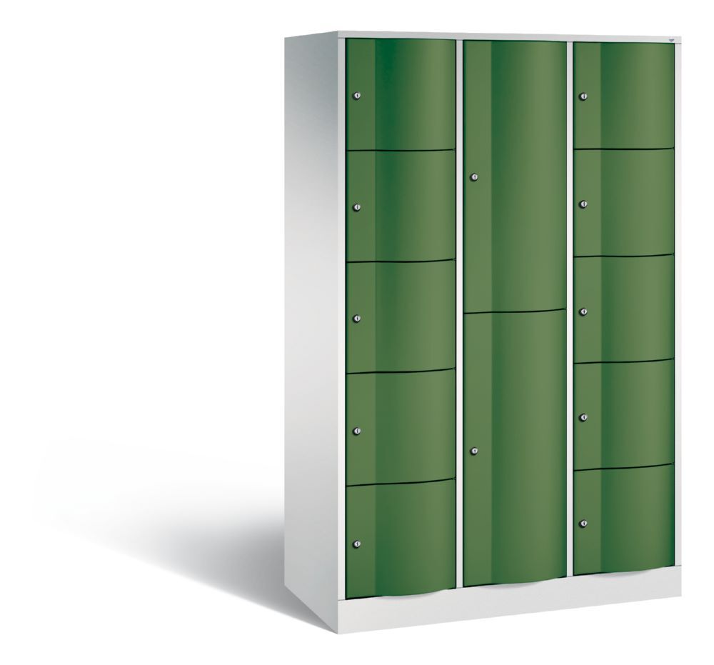 C+P Schließfachschrank Resisto 12 Fächer 1950 x 1148 x 540 mm lichtgrau resedagrau Produktbild C+P Schließfachschrank Resisto 12 Fächer 1950 x 1148 x 540 mm lichtgrau resedagrau
