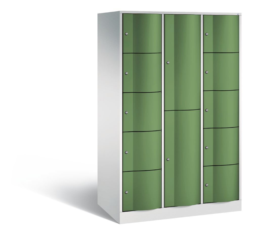 C+P Schließfachschrank Resisto 1950 x 1148 x 640 mm lichtgrau resedagrün Produktbild C+P Schließfachschrank Resisto 1950 x 1148 x 640 mm lichtgrau resedagrün