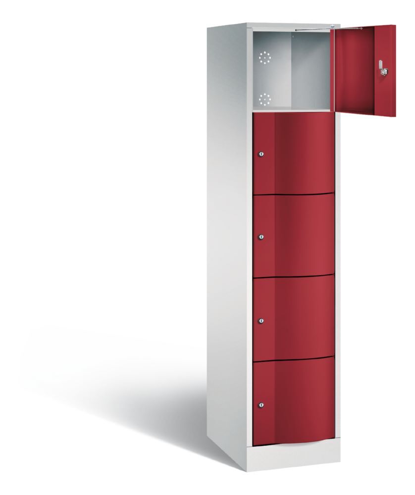 C+P Schließfachschrank Resisto aus Stahl 5 Fächer rubinrot 396 x 540 x 1950 mm Produktbild C+P Schließfachschrank Resisto aus Stahl 5 Fächer rubinrot 396 x 540 x 1950 mm bild 2