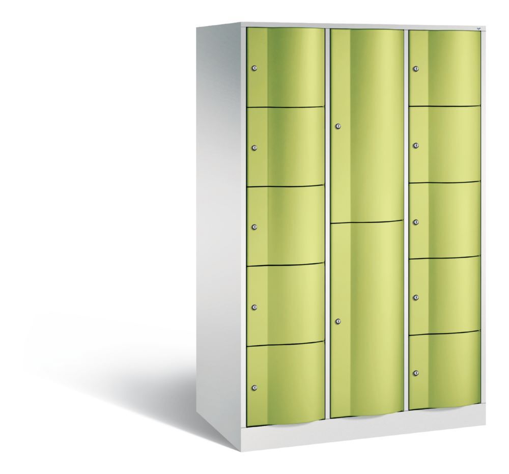 C+P Schließfachschrank Resisto 12 Fächer 1950 x 1148 x 640 mm lichtgrau viridingrün Produktbild C+P Schließfachschrank Resisto 12 Fächer 1950 x 1148 x 640 mm lichtgrau viridingrün