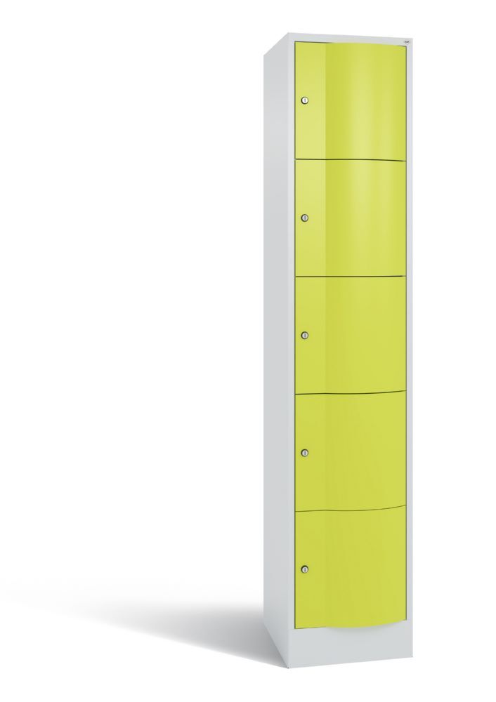 C+P Schließfachschrank Resisto 5 Fächer abschließbar viridingrün 396 x 540 x 1950 mm Produktbild C+P Schließfachschrank Resisto 5 Fächer abschließbar viridingrün 396 x 540 x 1950 mm