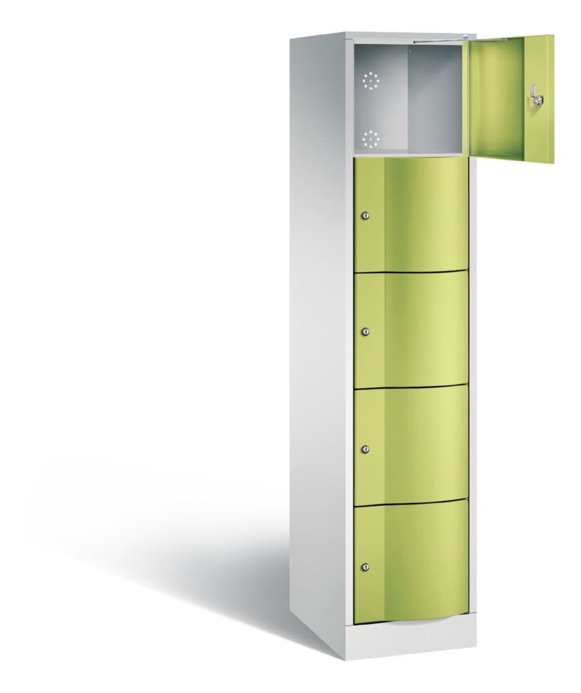 C+P Schließfachschrank Resisto 5 Fächer abschließbar viridingrün 396 x 540 x 1950 mm Produktbild C+P Schließfachschrank Resisto 5 Fächer abschließbar viridingrün 396 x 540 x 1950 mm bild 2