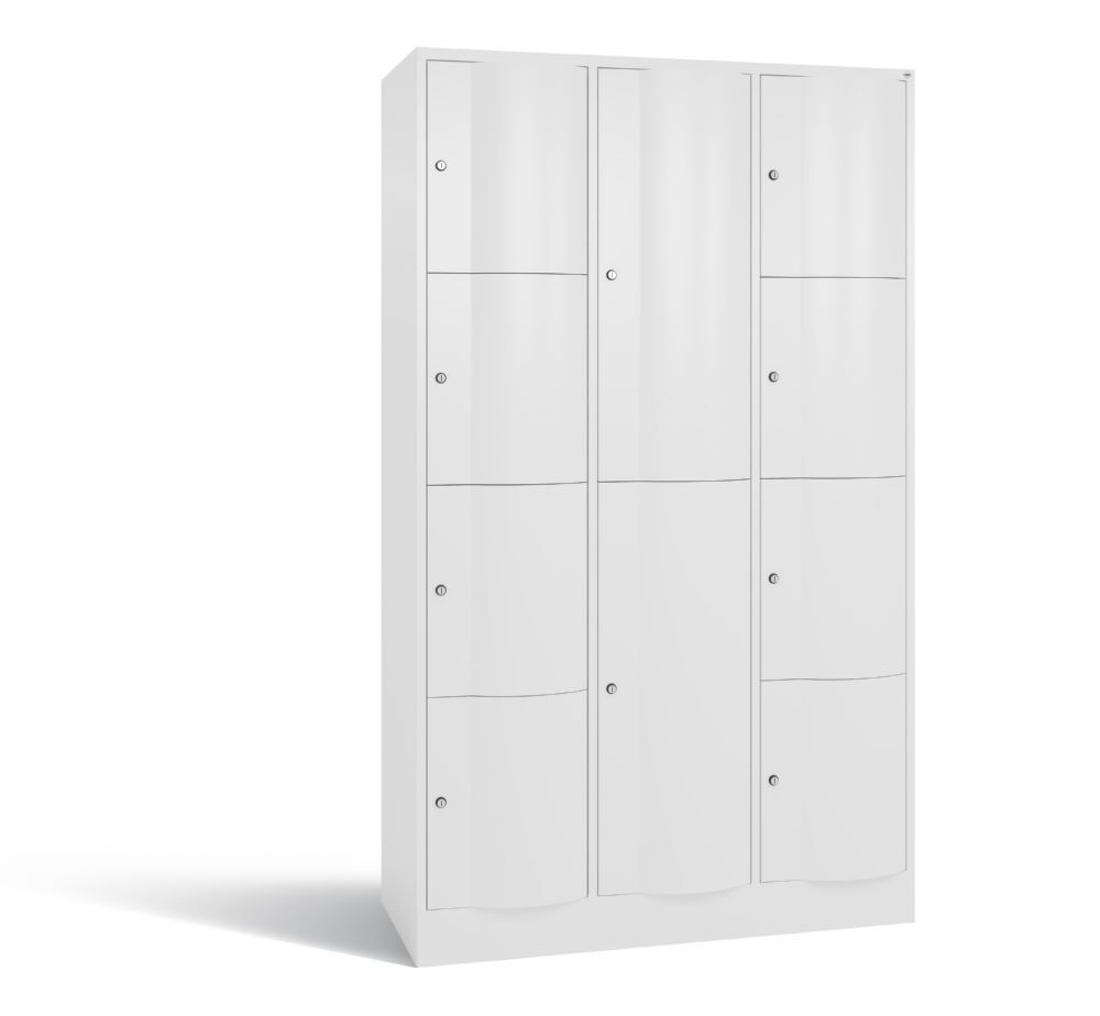 C+P Schließfachschrank Resisto 10 Fächer 1950 x 1148 x 540 mm in weiß Produktbild C+P Schließfachschrank Resisto 10 Fächer 1950 x 1148 x 540 mm in weiß