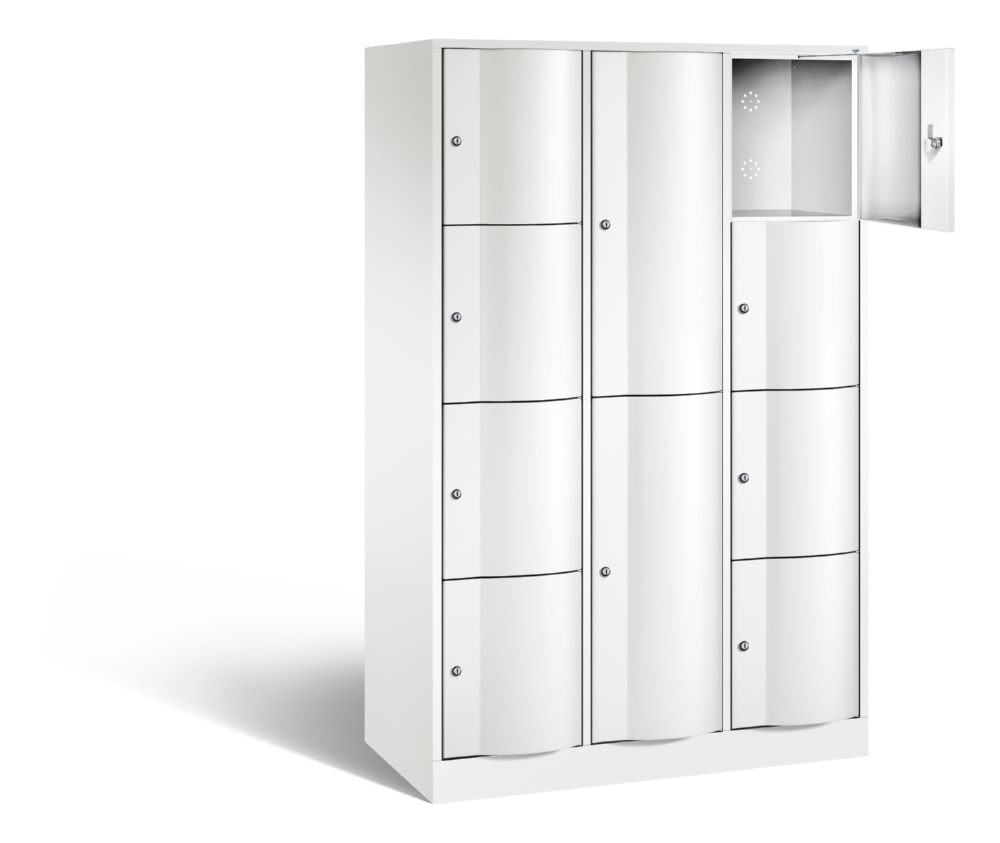 C+P Schließfachschrank Resisto 10 Fächer 1950 x 1148 x 540 mm in weiß Produktbild C+P Schließfachschrank Resisto 10 Fächer 1950 x 1148 x 540 mm in weiß bild 2