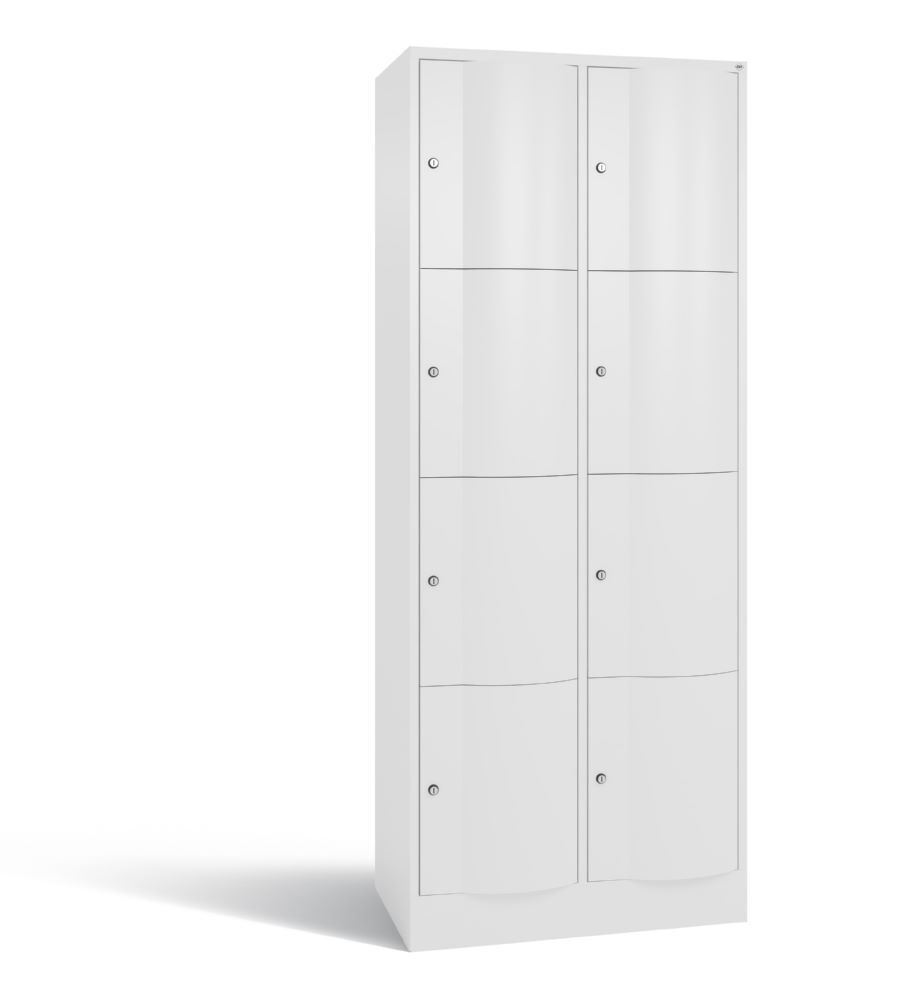 C+P Schließfachschrank Resisto 8 Fächer 1950 x 772 x 540 mm in weiß Produktbild C+P Schließfachschrank Resisto 8 Fächer 1950 x 772 x 540 mm in weiß