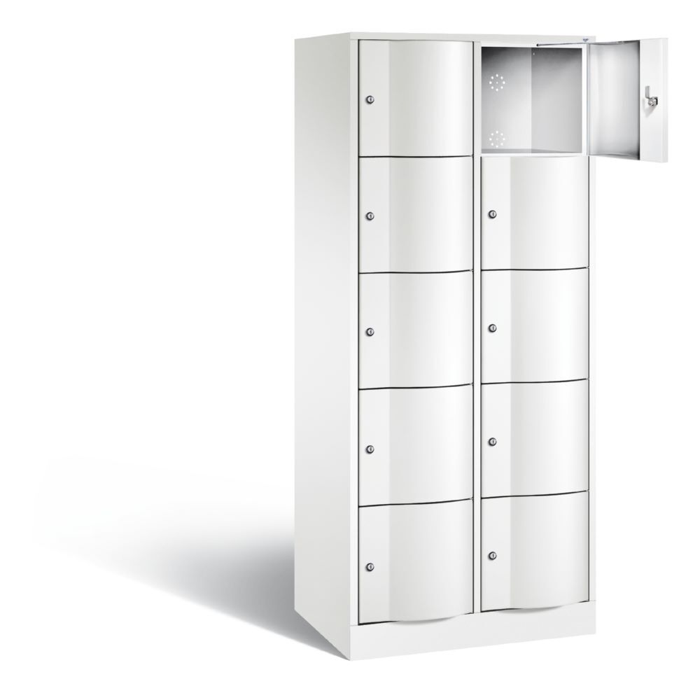 C+P Schließfachschrank Resisto 10 Fächer 1950 x 772 x 540 mm in weiß Produktbild C+P Schließfachschrank Resisto 10 Fächer 1950 x 772 x 540 mm in weiß bild 2