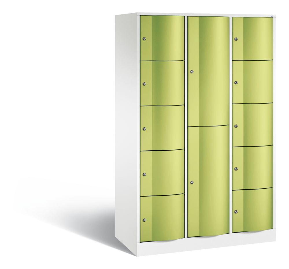 C+P Schließfachschrank Resisto 12 Fächer 1950 x 1148 x 540 mm weiß viridingrün Produktbild C+P Schließfachschrank Resisto 12 Fächer 1950 x 1148 x 540 mm weiß viridingrün