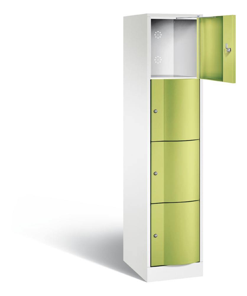 C+P Schließfachschrank Resisto 4 Fächer übereinander viridingrün 396 x 540 x 1950 mm Produktbild C+P Schließfachschrank Resisto 4 Fächer übereinander viridingrün 396 x 540 x 1950 mm bild 2