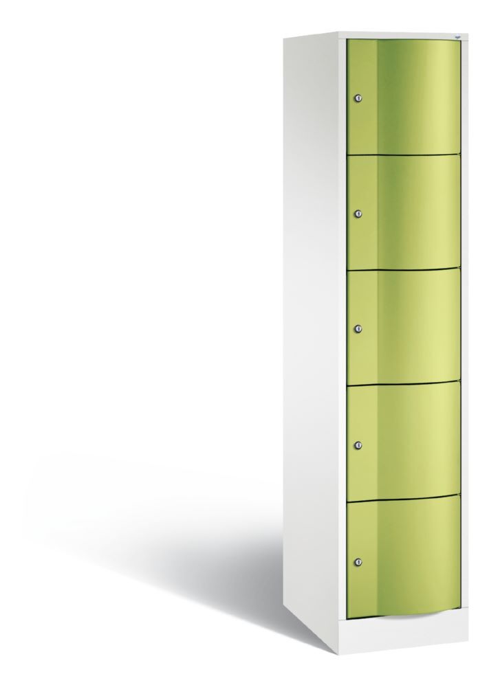 C+P Schließfachschrank Resisto 5 Fächer in 1 Abteil viridingrün 396 x 540 x 1950 mm Produktbild C+P Schließfachschrank Resisto 5 Fächer in 1 Abteil viridingrün 396 x 540 x 1950 mm