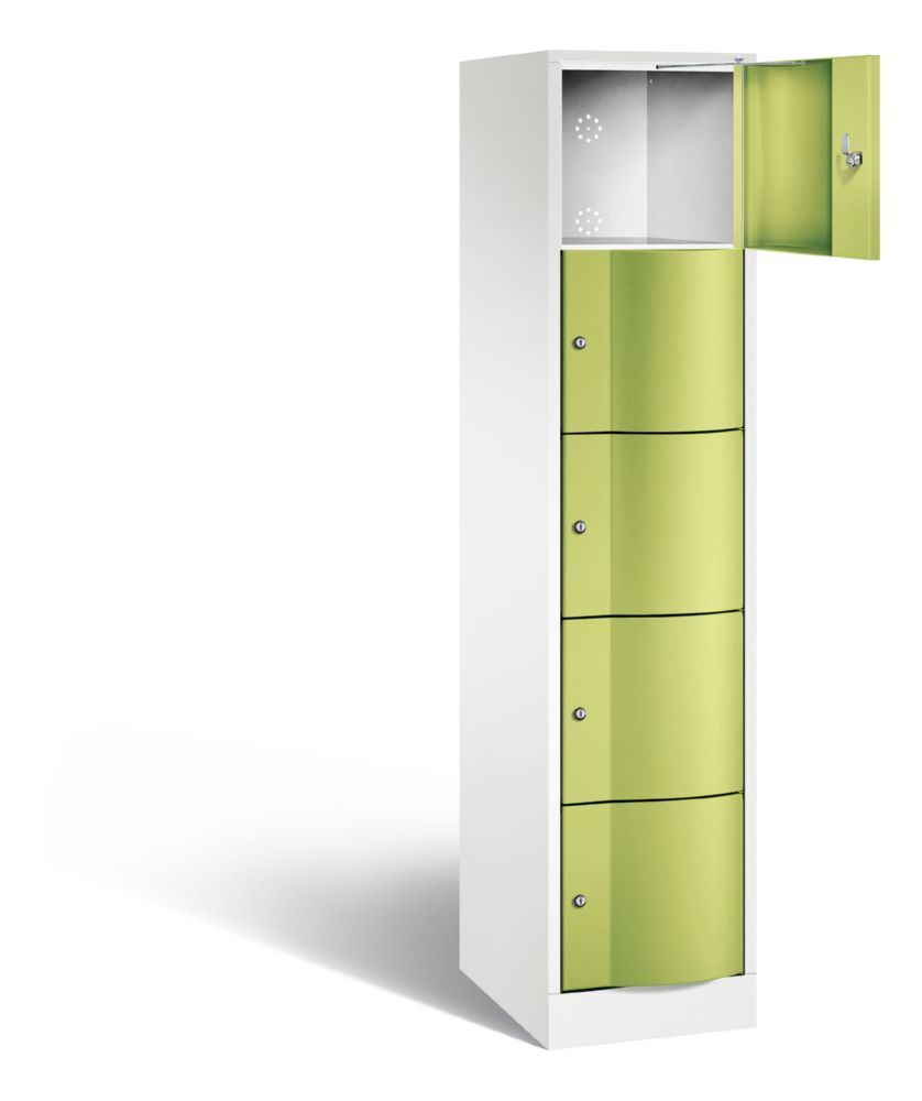 C+P Schließfachschrank Resisto 5 Fächer in 1 Abteil viridingrün 396 x 540 x 1950 mm Produktbild C+P Schließfachschrank Resisto 5 Fächer in 1 Abteil viridingrün 396 x 540 x 1950 mm bild 2