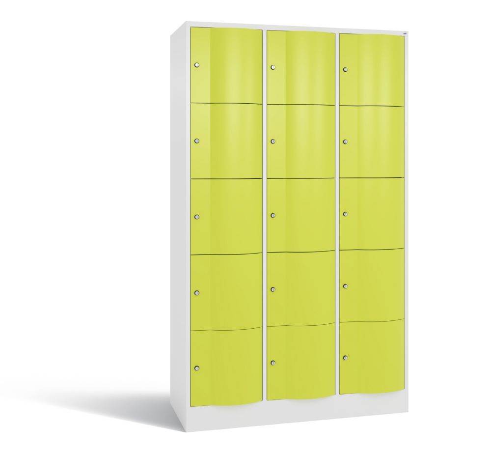 C+P Schließfachschrank Resisto 15 Fächer 1950 x 1148 x 540 mm weiß viridingrün Produktbild C+P Schließfachschrank Resisto 15 Fächer 1950 x 1148 x 540 mm weiß viridingrün