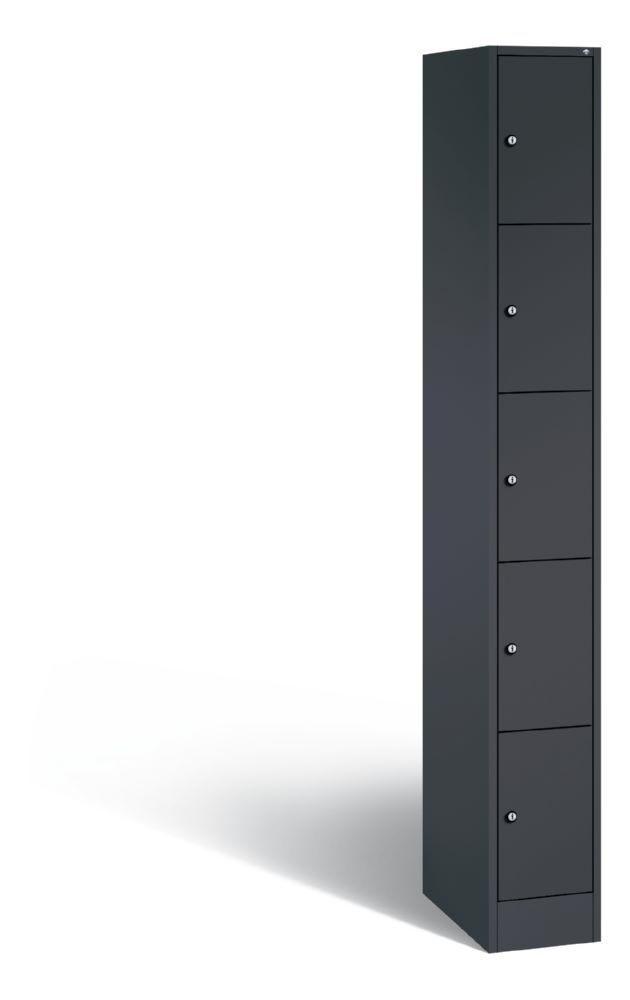 C+P Schließfachschrank Serie 8070 mit 5 Fächer anthrazit 240 x 480 x 1950 mm Produktbild C+P Schließfachschrank Serie 8070 mit 5 Fächer anthrazit 240 x 480 x 1950 mm