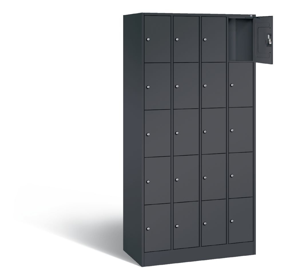 C+P Schließfachschrank Serie 8070 H 1950 x B 900 x T 480 mm in anthrazit Produktbild C+P Schließfachschrank Serie 8070 H 1950 x B 900 x T 480 mm in anthrazit bild 2