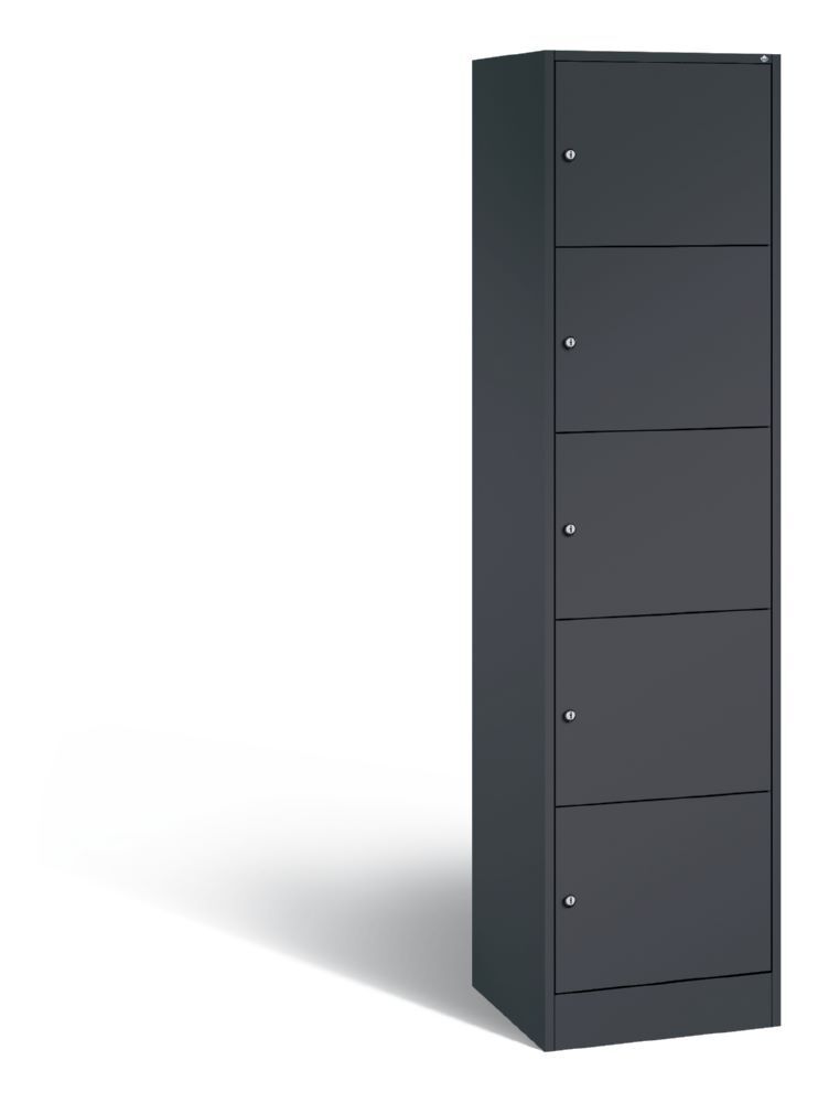 C+P Schließfachschrank Serie 8070 5 Fächer anthrazit 460 x 480 x 1950 mm Produktbild C+P Schließfachschrank Serie 8070 5 Fächer anthrazit 460 x 480 x 1950 mm