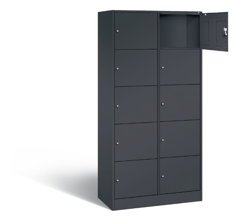 C+P Schließfachschrank Serie 8070 H 1950 x B 900 x T 480 mm in anthrazit Produktbild C+P Schließfachschrank Serie 8070 H 1950 x B 900 x T 480 mm in anthrazit bild 2
