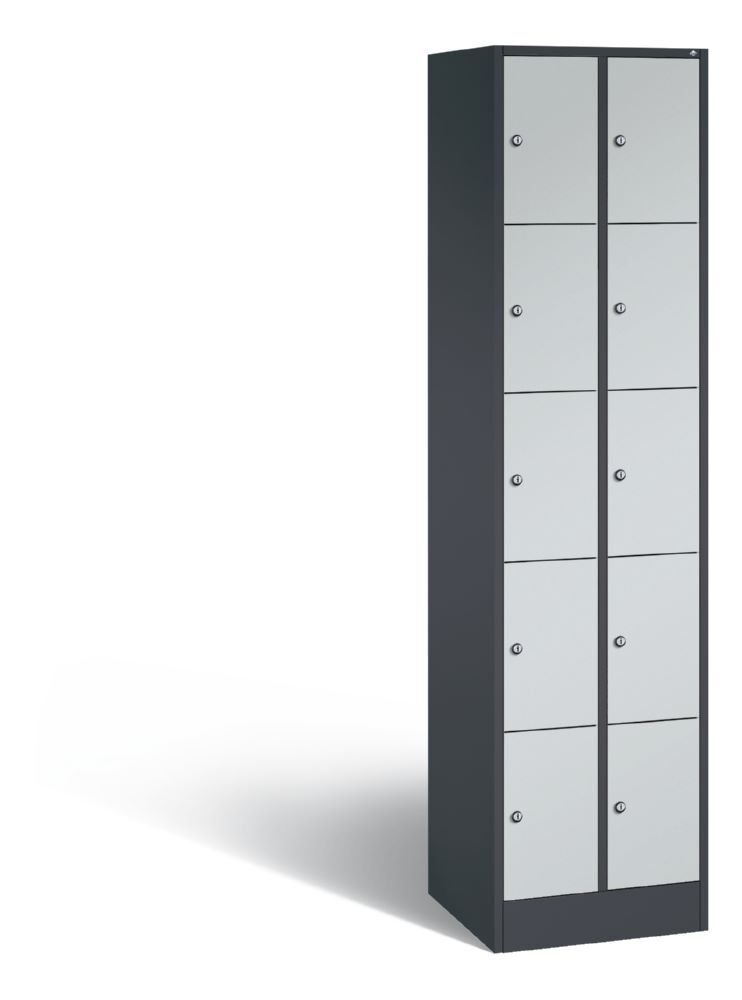 C+P Schließfachschrank Serie 8070 H 1950 x B 460 x T 480 mm anthrazit lichtgrau Produktbild C+P Schließfachschrank Serie 8070 H 1950 x B 460 x T 480 mm anthrazit lichtgrau