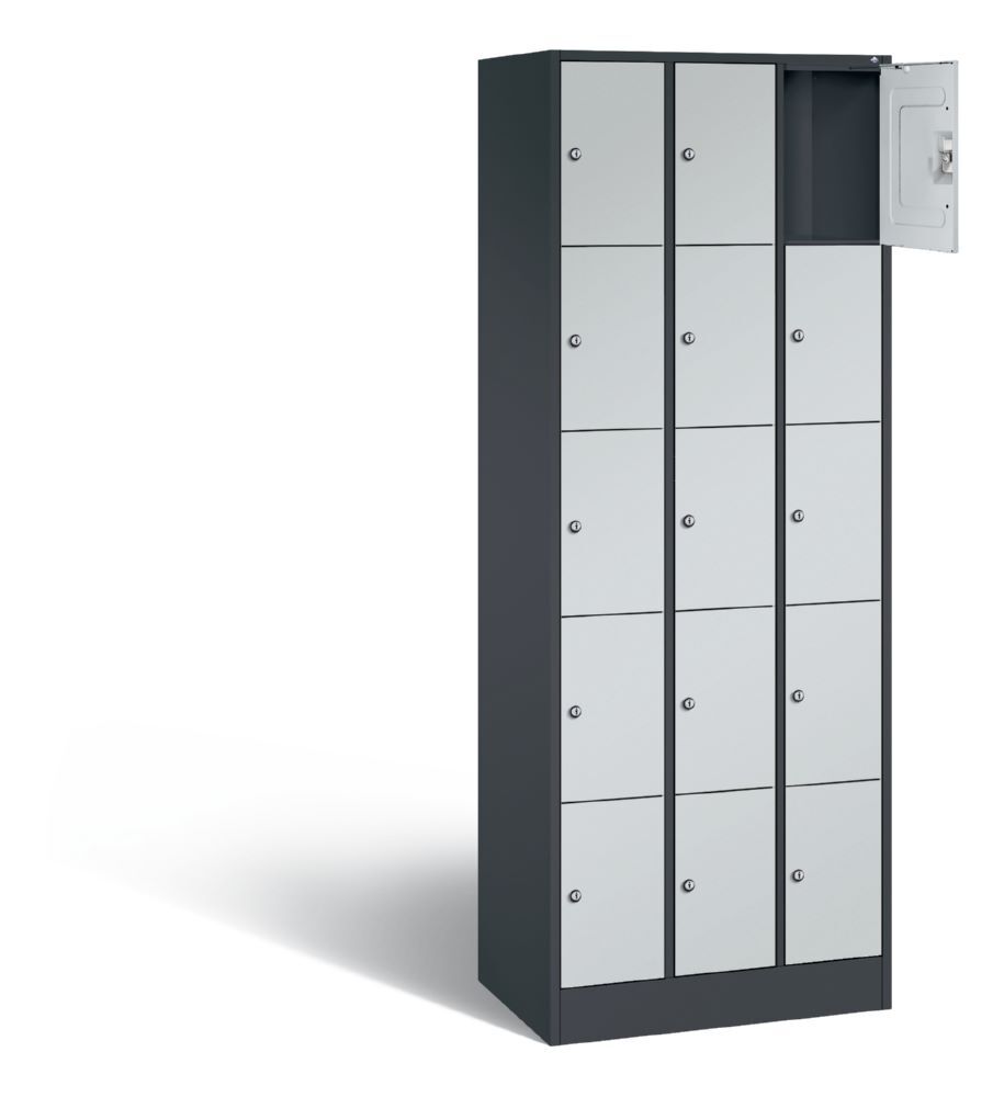C+P Schließfachschrank Serie 8070 1950 x 680 x 480 mm anthrazit lichtgrau Produktbild C+P Schließfachschrank Serie 8070 1950 x 680 x 480 mm anthrazit lichtgrau bild 2