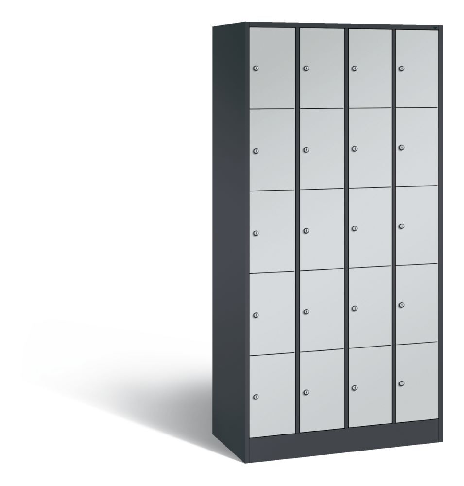 C+P Schließfachschrank Serie 8070 H 1950 x B 900 x T 480 mm anthrazit lichtgrau Produktbild C+P Schließfachschrank Serie 8070 H 1950 x B 900 x T 480 mm anthrazit lichtgrau