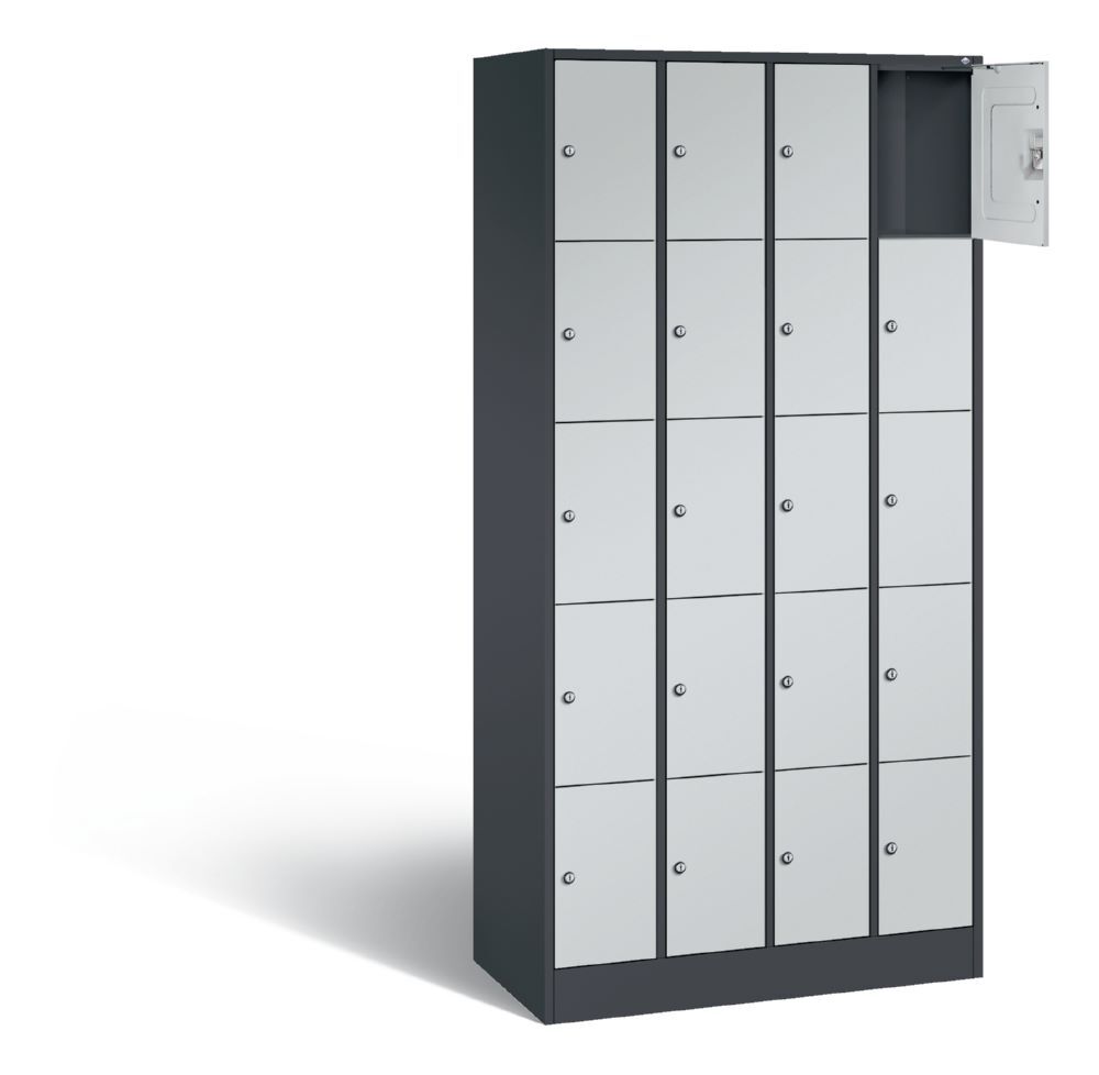 C+P Schließfachschrank Serie 8070 H 1950 x B 900 x T 480 mm anthrazit lichtgrau Produktbild C+P Schließfachschrank Serie 8070 H 1950 x B 900 x T 480 mm anthrazit lichtgrau bild 2