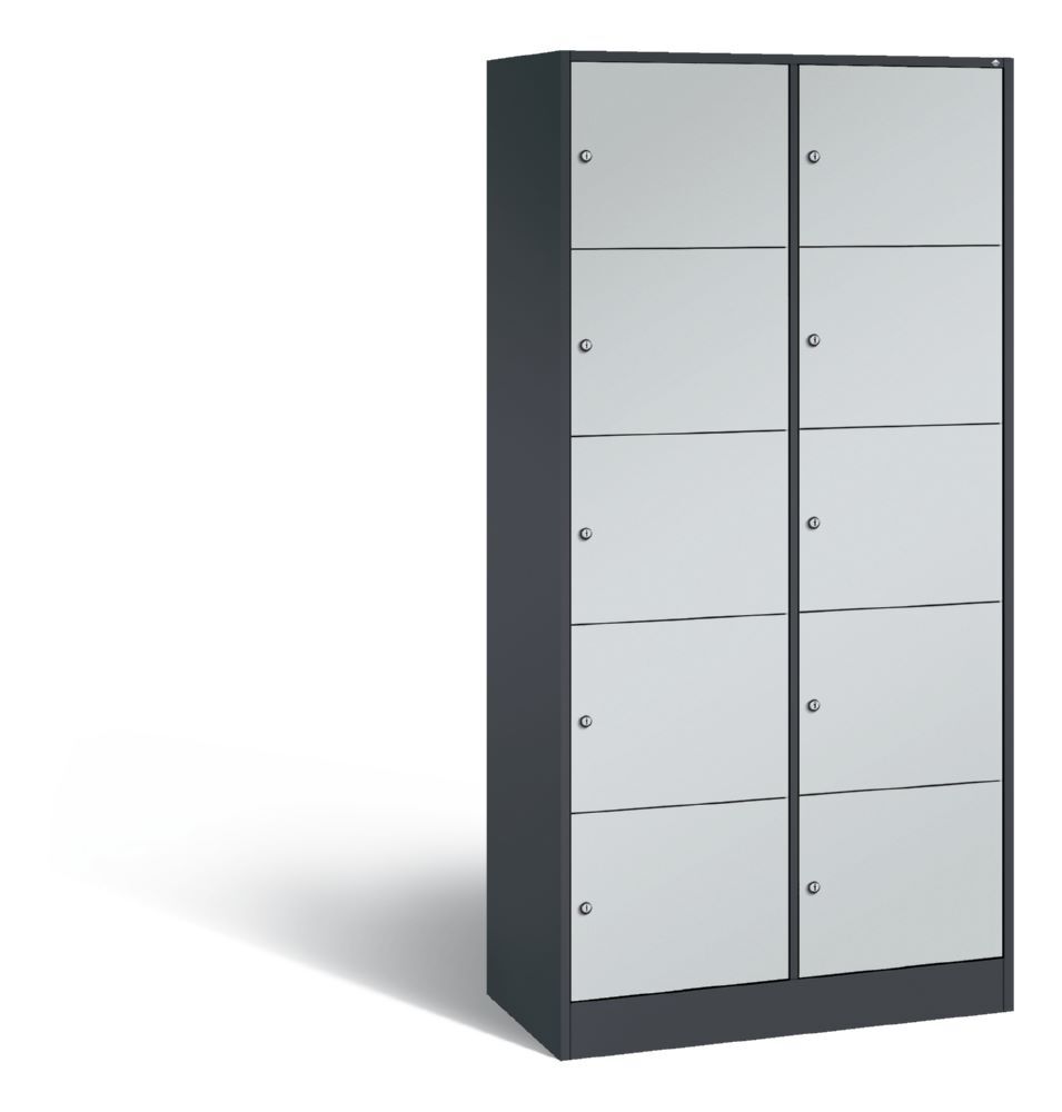 C+P Schließfachschrank Serie 8070 x 1950 x 900 x 480 mm anthrazit lichtgrau Produktbild C+P Schließfachschrank Serie 8070 x 1950 x 900 x 480 mm anthrazit lichtgrau