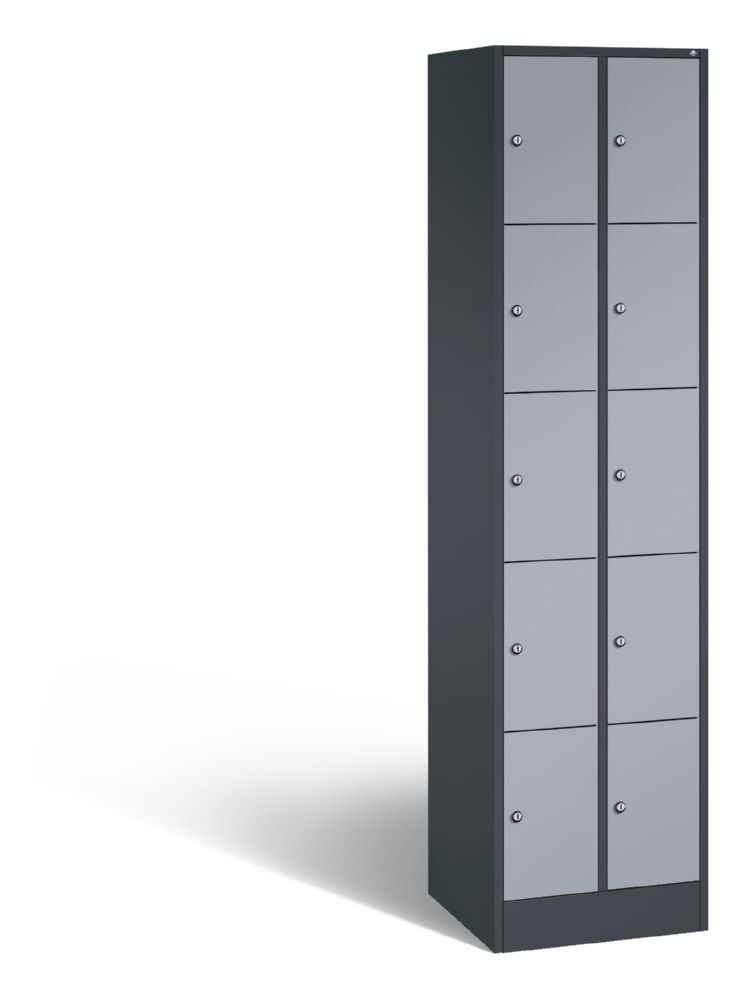 C+P Schließfachschrank Serie 8070 H 1950 x B 460 x T 480 mm anthrazit weißaluminium Produktbild C+P Schließfachschrank Serie 8070 H 1950 x B 460 x T 480 mm anthrazit weißaluminium