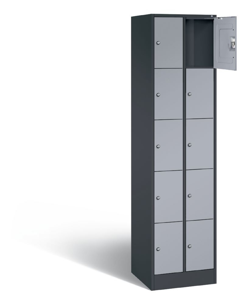 C+P Schließfachschrank Serie 8070 H 1950 x B 460 x T 480 mm anthrazit weißaluminium Produktbild C+P Schließfachschrank Serie 8070 H 1950 x B 460 x T 480 mm anthrazit weißaluminium bild 2