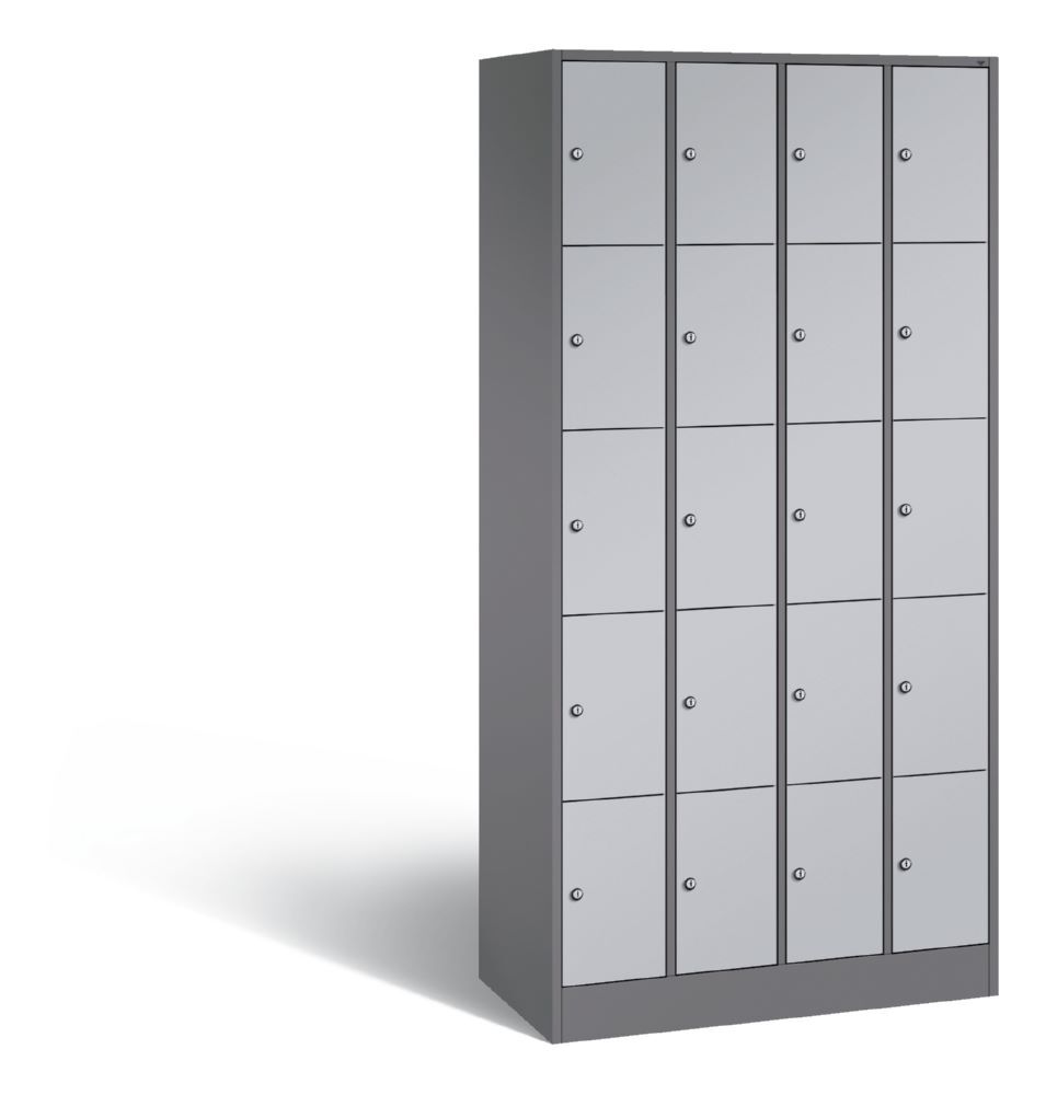C+P Schließfachschrank Serie 8070 H 1950 x B 900 x T 480 mm 4 Abteile je 5 Fächern Produktbild C+P Schließfachschrank Serie 8070 H 1950 x B 900 x T 480 mm 4 Abteile je 5 Fächern