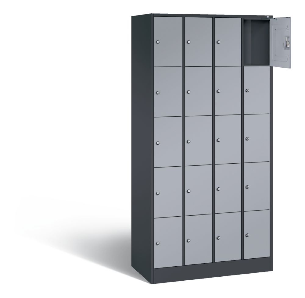 C+P Schließfachschrank Serie 8070 H 1950 x B 900 x T 480 mm 4 Abteile je 5 Fächern Produktbild C+P Schließfachschrank Serie 8070 H 1950 x B 900 x T 480 mm 4 Abteile je 5 Fächern bild 2