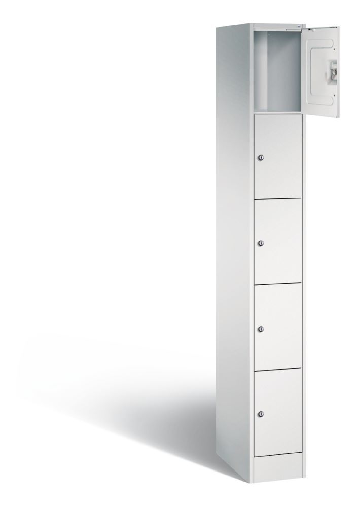 C+P Schließfachschrank Serie 8070 5 Fächer lichtgrau 240 x 480 x 1950 mm Produktbild C+P Schließfachschrank Serie 8070 5 Fächer lichtgrau 240 x 480 x 1950 mm bild 2