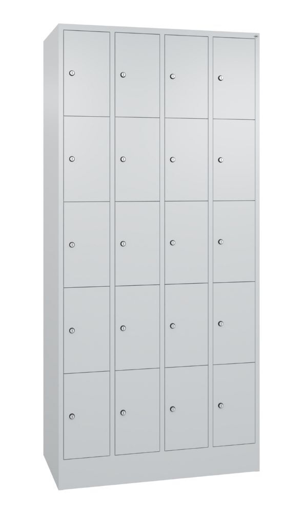 C+P Schließfachschrank Serie 8070 H 1950 x B 900 x T 480 mm in lichtgrau Produktbild C+P Schließfachschrank Serie 8070 H 1950 x B 900 x T 480 mm in lichtgrau