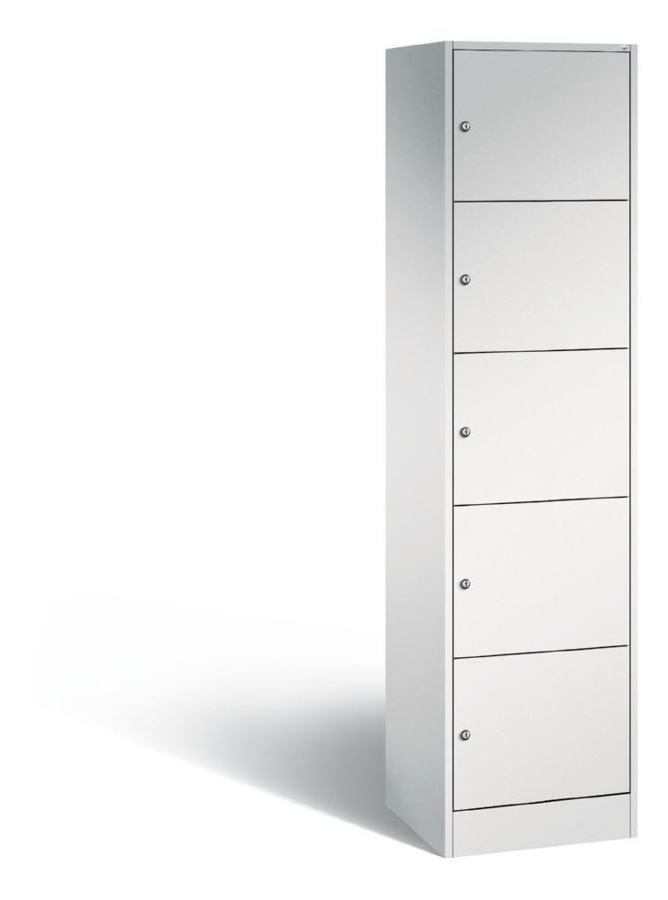 C+P Schließfachschrank Serie 8070 lichtgrau 460 x 480 x 1950 mm Produktbild C+P Schließfachschrank Serie 8070 lichtgrau 460 x 480 x 1950 mm