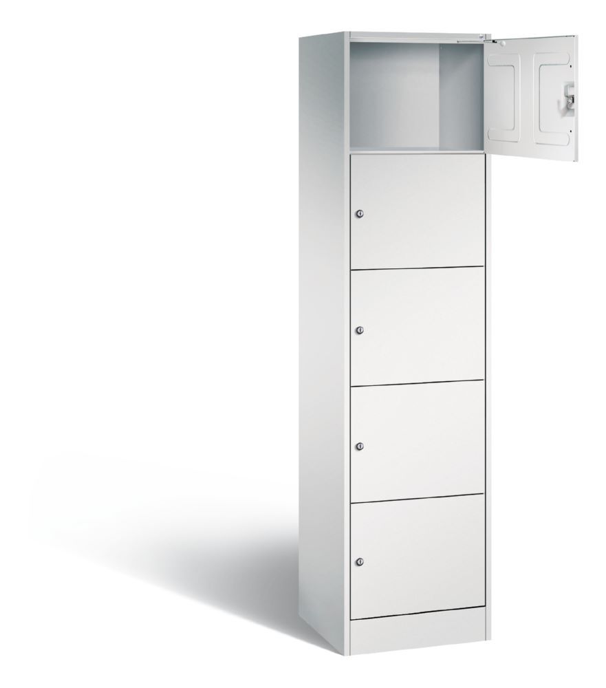 C+P Schließfachschrank Serie 8070 lichtgrau 460 x 480 x 1950 mm Produktbild C+P Schließfachschrank Serie 8070 lichtgrau 460 x 480 x 1950 mm bild 2