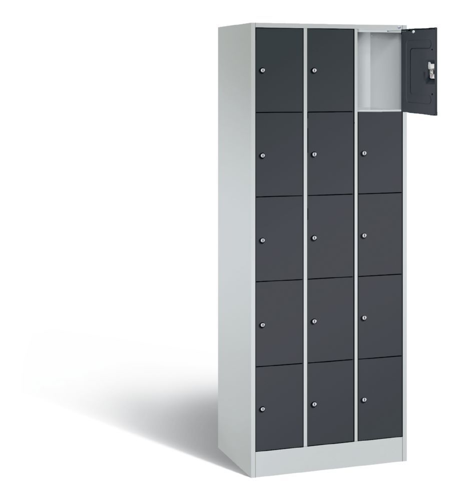 C+P Schließfachschrank Serie 8070 1950 x 680 x 480 mm lichtgrau anthrazit Produktbild C+P Schließfachschrank Serie 8070 1950 x 680 x 480 mm lichtgrau anthrazit bild 2