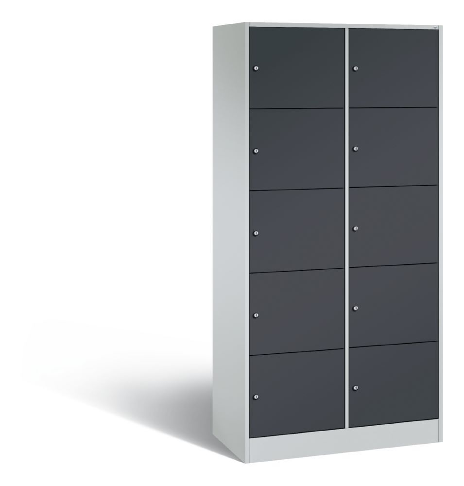 C+P Schließfachschrank Serie 8070 1950 x 900 x 480 mm lichtgrau anthrazit Produktbild C+P Schließfachschrank Serie 8070 1950 x 900 x 480 mm lichtgrau anthrazit