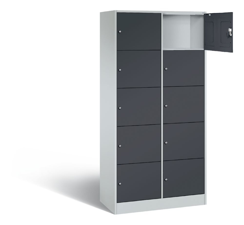 C+P Schließfachschrank Serie 8070 1950 x 900 x 480 mm lichtgrau anthrazit Produktbild C+P Schließfachschrank Serie 8070 1950 x 900 x 480 mm lichtgrau anthrazit bild 2