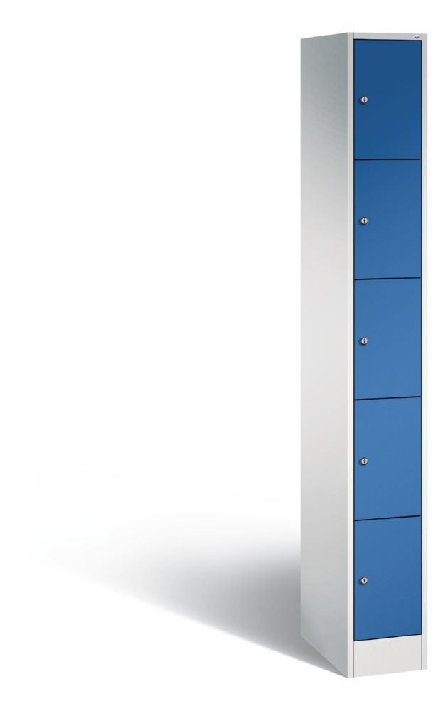 C+P Schließfachschrank Serie 8070 mit 5 Fächer enzianblau 240 x 480 x 1950 mm Produktbild C+P Schließfachschrank Serie 8070 mit 5 Fächer enzianblau 240 x 480 x 1950 mm