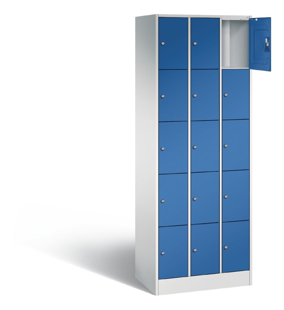 C+P Schließfachschrank Serie 8070 1950 x 680 x 480 mm lichtgrau enzianblau Produktbild C+P Schließfachschrank Serie 8070 1950 x 680 x 480 mm lichtgrau enzianblau bild 2