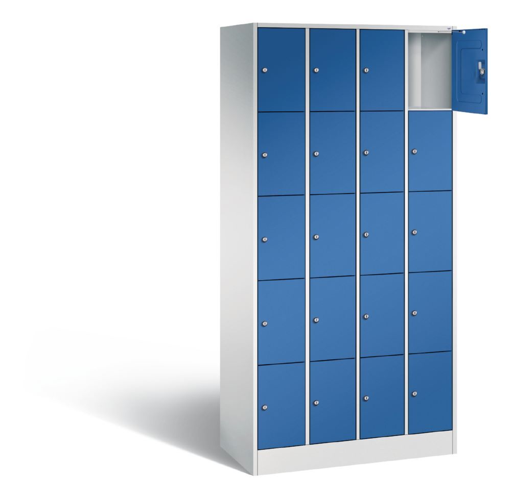 C+P Schließfachschrank Serie 8070 1950 x 900 x 480 mm lichtgrau enzianblau Produktbild C+P Schließfachschrank Serie 8070 1950 x 900 x 480 mm lichtgrau enzianblau bild 2